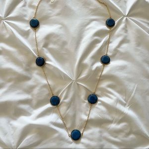 Turkish brass and blue stone necklace